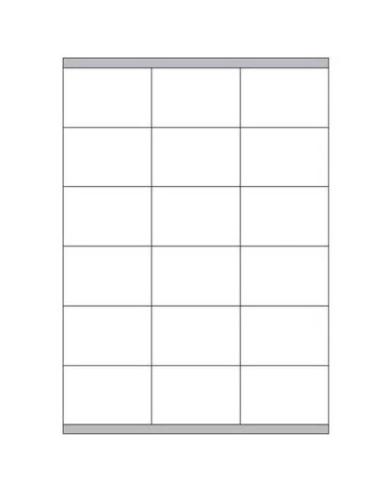 CAJA 100 HOJAS ETIQUETAS BLANCAS CON MÁRGENES-LÁSER/INYECCIÓN DE TINTA/FOTOCOPIADORAS-70X48 MM MEGASTAR LP4MS-7048