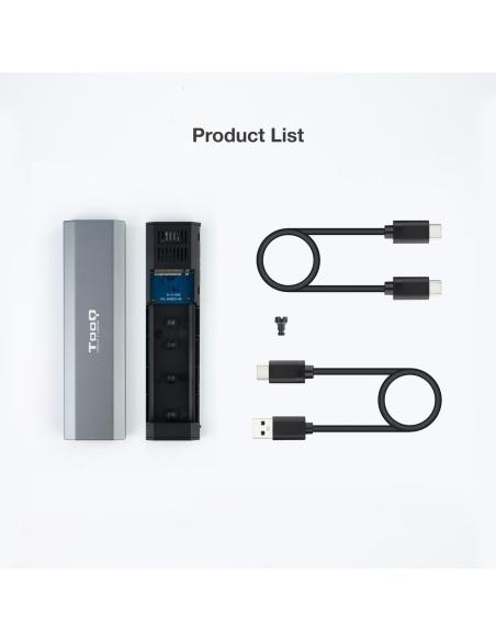 CAJA EXTERNA M.2 NGFFNVME USB3.1 GEN2 GRIS TOOQ TQE-2223G