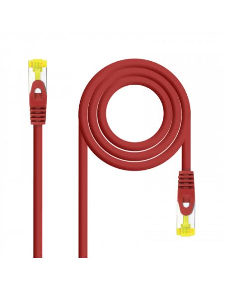 Nanocable Cable de red latiguillo RJ45 LSZH Cat.6A SFTP AWG26, Rojo, 3.0 m