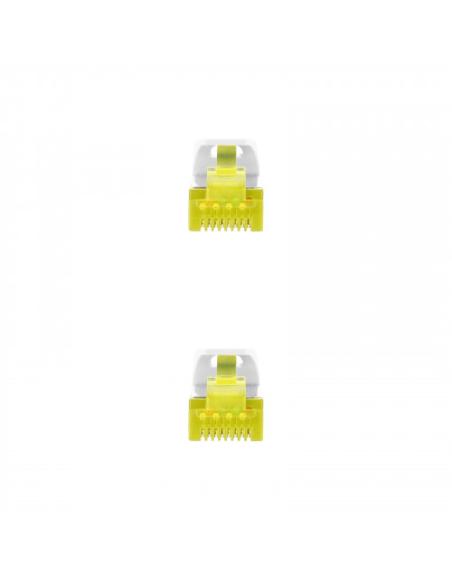 Nanocable Cable de red latiguillo RJ45 LSZH Cat.6A SFTP AWG26, Blanco, 2.0 m