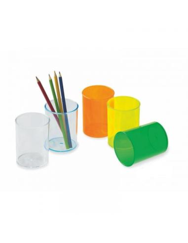 CUBILETE DE PLASTICO 78 MM. DIAMETRO X 100 MM. ALTO TRANSPARENTE AMARILLO FAIBO 205-20