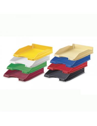 BANDEJA APILABLE DE PLASTICO 350X250X65 MM. COLOR ROJO FAIBO 93-03