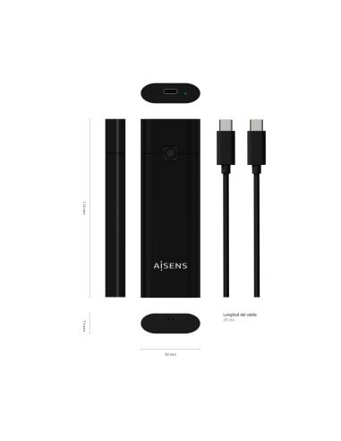 CAJA EXTERNA M.2 NGFF NVME A USB3.2 GEN2 NEGRA AISENS ASM2-020B