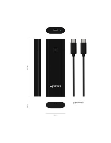 CAJA EXTERNA M.2 NGFF NVME A USB3.2 GEN2 NEGRA AISENS ASM2-020B