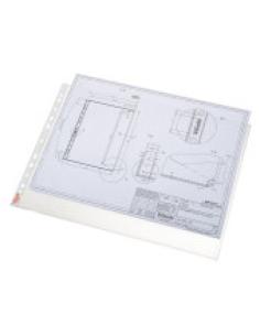 BOLSA 10 FUNDAS MULTITALADRO APERTURA SUPERIOR FORMATO A3 APAISADO 80 MICRAS PP TRANSPARENTE ESSELTE 47182