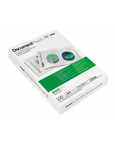 CAJA DE 100 BOLSAS DE PLASTIFICACIÓN 216X303 FORMATO A4 80 MICRAS GBC IB585036