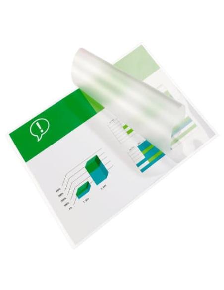 CAJA DE 100 BOLSAS DE PLASTIFICACIÓN 216X303 FORMATO A4 125 MICRAS BRILLO GBC 3200723