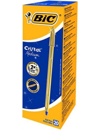 BOLIGRAFO CRISTAL CELEBRATE TRAZO 0,4 MM. COLOR ORO BIC 9213401