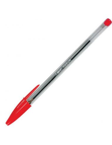 BOLIGRAFO CRISTAL CUERPO TRANSPARENTE TRAZO 0,4 MM. COLOR ROJO BIC 8373619