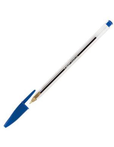 BOLIGRAFO CRISTAL CUERPO TRANSPARENTE TRAZO 0,4 MM. COLOR AZUL BIC 8373609