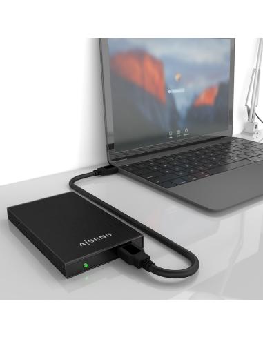 CAJA EXTERNA 2.5 9.5MM SATA A USB 3.0 USB3.1 GEN1 NEGRA AISENS ASE-2523B