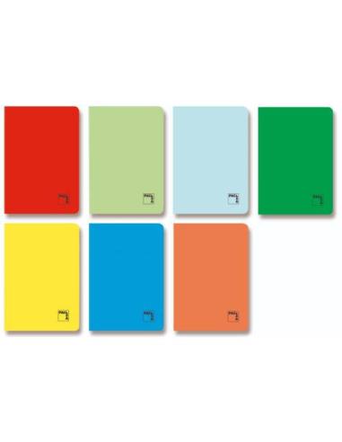 LIBRETA GOFRADA TAPA CARTULINA 70 GRS. A-5+ 48 HOJAS CUADRÍCULA 4X4 CON MARGEN SURTIDO PACSA 20070