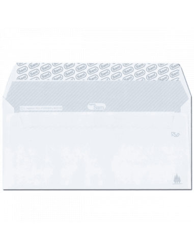 CAJA 500 SOBRES AMERICANO (115X225) OFFSET BLANCO 90 GRS. OPENSAM AUTOADHESIVO CON TIRA DE SILICONA SAM 247684