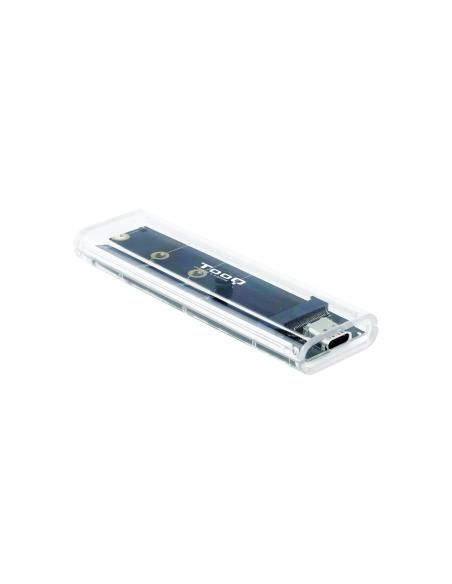 CAJA EXTERNA M.2 NGFFNVME USB3.1 GEN2 USB-C RGB TRANSPARENTE TOOQ TQE-2200