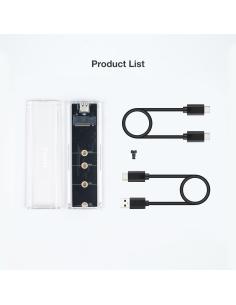 CAJA EXTERNA M.2 NGFFNVME USB3.1 GEN2 USB-C RGB TRANSPARENTE TOOQ TQE-2200 2