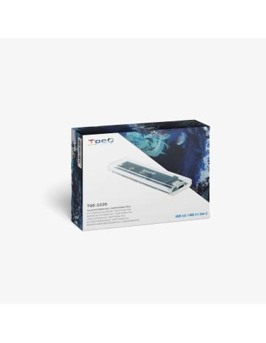 CAJA EXTERNA M.2 NGFFNVME USB3.1 GEN2 USB-C RGB TRANSPARENTE TOOQ TQE-2200