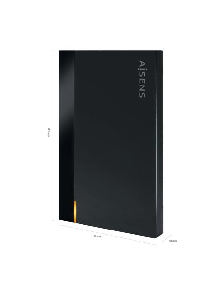 CAJA EXTERNA 2.5 9.5MM SATA A USB 3.0 USB3.1 GEN1 NEGRA AISENS ASE-2524B