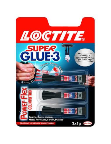 ADHESIVO INSTANTANEO SUPER GLUE-3X1GR. MONODOSIS POWER GEL LOCTITE 2640066