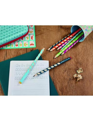 LAPIZ ERGONOMICO EASYGRAPH PARA ZURDOS HB 3,15MM. AZUL STABILO 321/02-HB-6