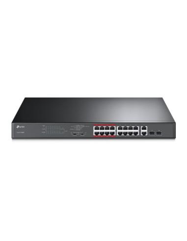 TP-LINK TL-SL1218MP No administrado Gigabit Ethernet (10/100/1000) Energía sobre Ethernet (PoE) Negro
