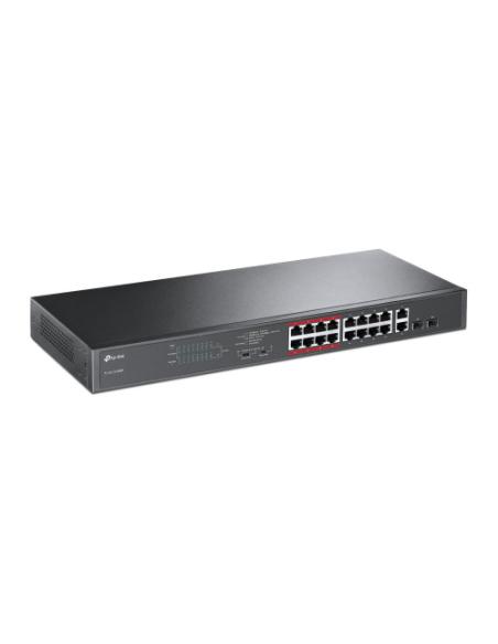 TP-LINK TL-SL1218MP No administrado Gigabit Ethernet (10/100/1000) Energía sobre Ethernet (PoE) Negro