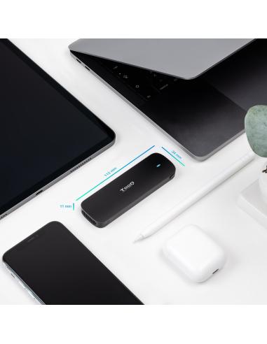 CAJA EXTERNA M.2 NVME USB3.1 GEN2 ALUMINIO NEGRA TOOQ TQE-22101B