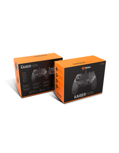 Krom Kaiser Negro USB Gamepad Analógico/Digital PC, PlayStation 4, Playstation 3