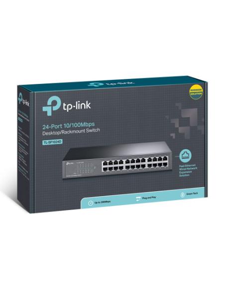 TP-LINK TL-SF1024D switch Fast Ethernet (10/100) Negro