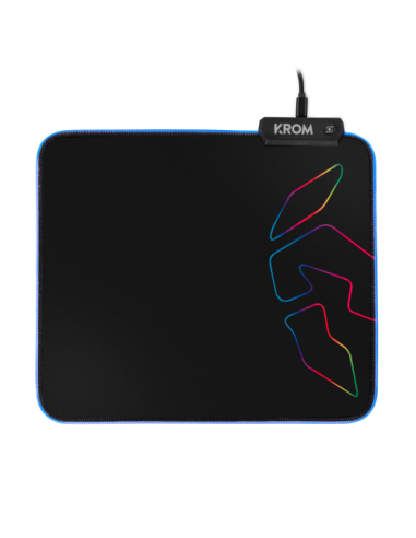 Krom Knout RGB Negro Alfombrilla de ratón para juegos