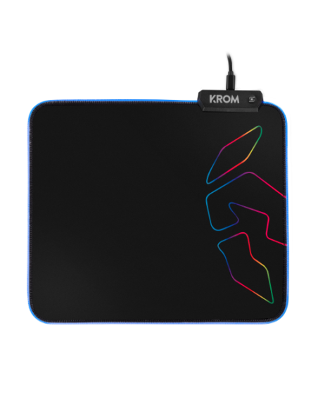 Krom Knout RGB Negro Alfombrilla de ratón para juegos