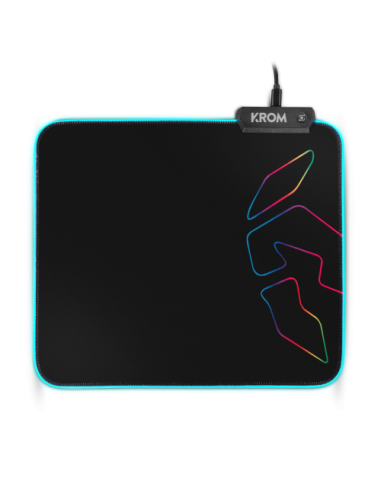 Krom Knout RGB Negro Alfombrilla de ratón para juegos