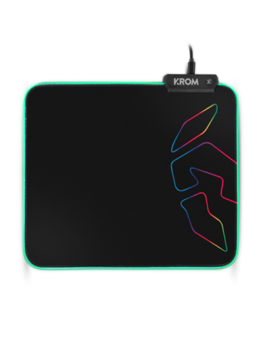 Krom Knout RGB Negro Alfombrilla de ratón para juegos