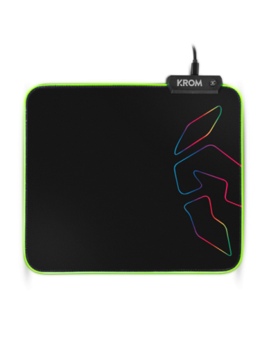 Krom Knout RGB Negro Alfombrilla de ratón para juegos