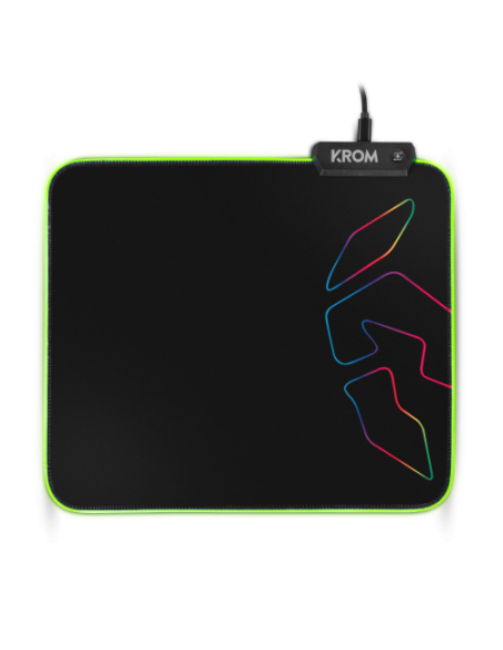 Krom Knout RGB Negro Alfombrilla de ratón para juegos