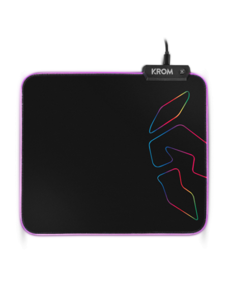 Krom Knout RGB Negro Alfombrilla de ratón para juegos