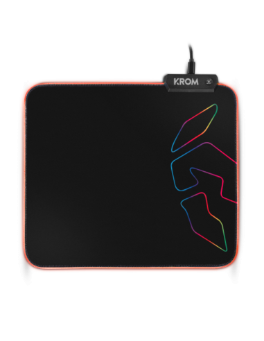 Krom Knout RGB Negro Alfombrilla de ratón para juegos