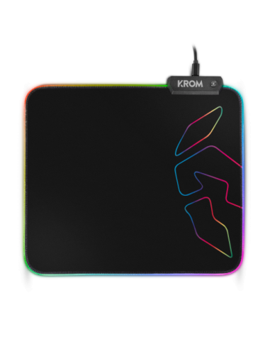 Krom Knout RGB Negro Alfombrilla de ratón para juegos