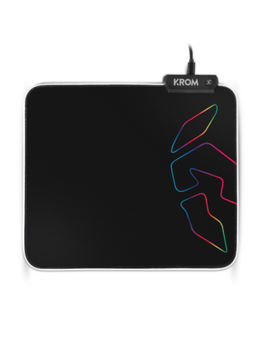 Krom Knout RGB Negro Alfombrilla de ratón para juegos