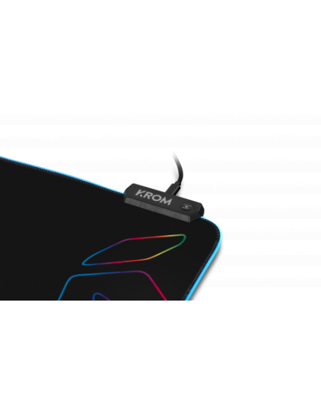 Krom Knout RGB Negro Alfombrilla de ratón para juegos