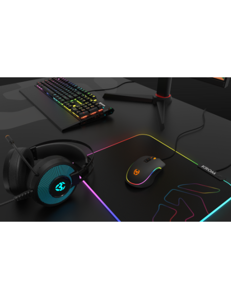 Krom Knout RGB Negro Alfombrilla de ratón para juegos