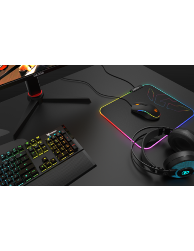 Krom Knout RGB Negro Alfombrilla de ratón para juegos
