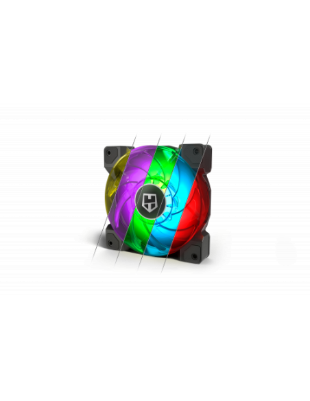 NOX H-SYNC Carcasa del ordenador Ventilador 12 cm Negro, Transparente