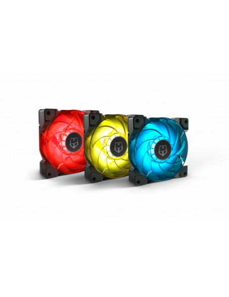 NOX H-SYNC Carcasa del ordenador Ventilador 12 cm Negro, Transparente