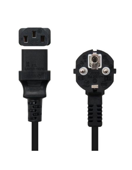 Nanocable 10.22.0103 cable de transmisión Negro 3 m C13 acoplador CEE7/7