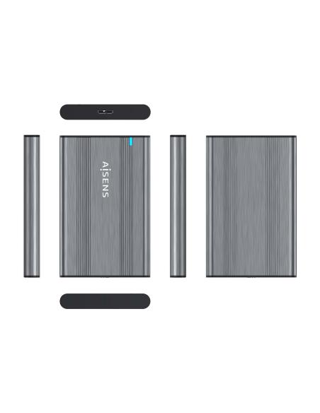 CAJA EXTERNA 2.5 9.5MM SATA A USB 3.0 USB3.1 GEN1 GRIS AISENS ASE-2526GR