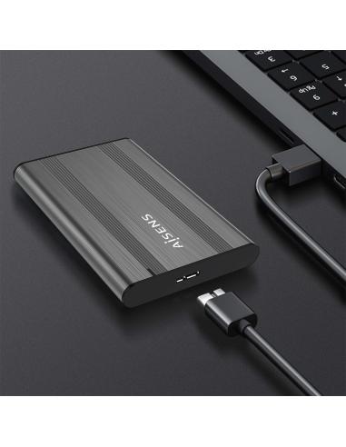 CAJA EXTERNA 2.5 9.5MM SATA A USB 3.0 USB3.1 GEN1 GRIS AISENS ASE-2526GR