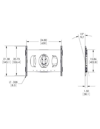 SOPORTE INCLINABLE Y GIRATORIO A PARED PARA PANTALLAS VOGEL'S / PFW6850 / NEGRO
