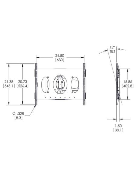 SOPORTE INCLINABLE Y GIRATORIO A PARED PARA PANTALLAS VOGEL'S / PFW6850 / NEGRO