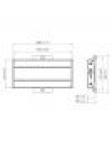 ADAPTADOR HORIZONTAL PARA SUELO O TECHO / 290MM / PLATA