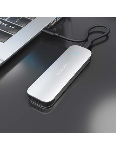 CAJA EXTERNA M.2 NGFF ASM2-025SL NVME A USB3.2 GEN2 PLATA AISENS ASM2-025SL